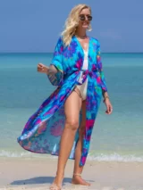 Kimono de Plage Fleuri