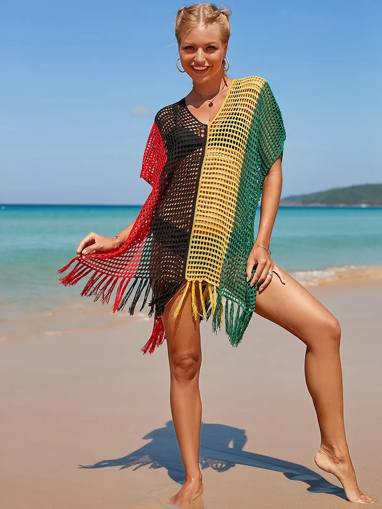 Tunique-de-plage-Crochet-Cover-up-par-o-col-en-V-surdimensionn-avec-pompon-pour-les.jpg_ (2)