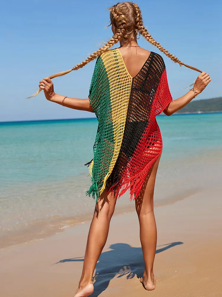 Tunique-de-plage-Crochet-Cover-up-par-o-col-en-V-surdimensionn-avec-pompon-pour-les.jpg_ (3)
